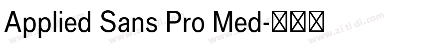 Applied Sans Pro Med字体转换